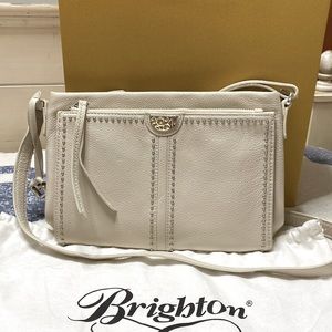 Brighton Jagger Crossbody Organizer - pearl/cream